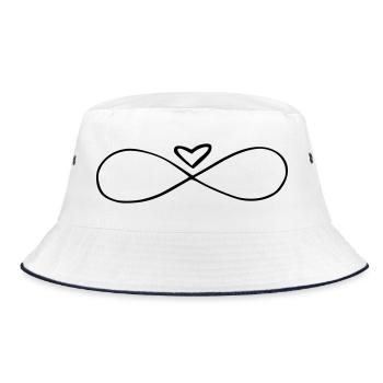 infinite love - Bucket Hat - white/navy - Front