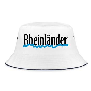 Rheinländer - Die Leute vom Rhein - Bucket Hat - Weiß/Navy - Vorne