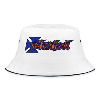 Old School - style - cool - Bucket Hat - Weiß/Navy - Vorne
