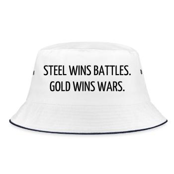 Quote / Gaming / Geek / Gamer / Computer / Game - Bucket Hat - white/navy - Front