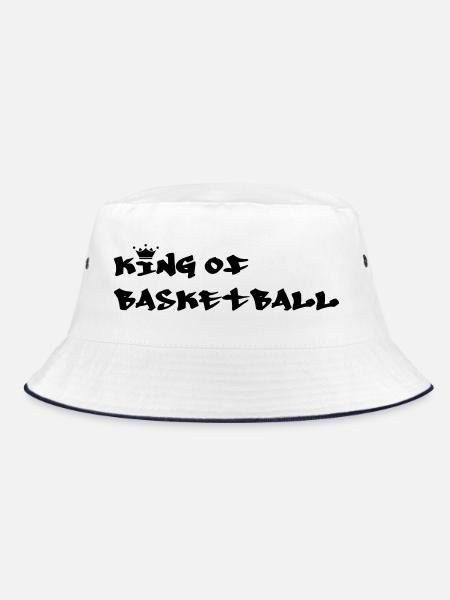 Basketball - Basket Ball - Game - Sport - Player - Bucket Hat - Weiß/Navy - Vorne