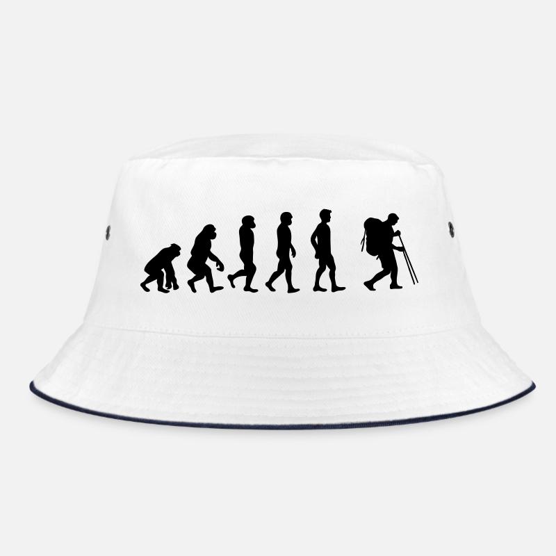 Wanderer - Bucket Hat - Weiß/Navy