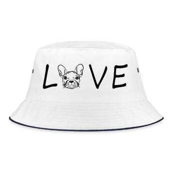 I love my French Bulldog - Bucket Hat - white/navy - Front