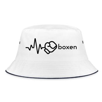 Boxe - Bob - blanc/marine - Devant