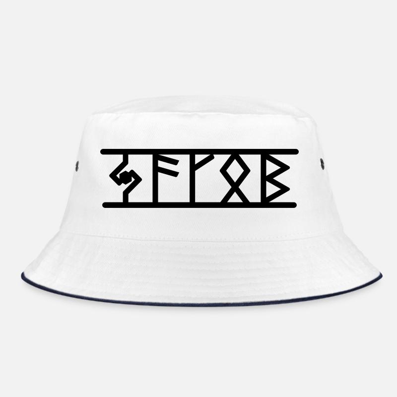 Jakob - Bucket Hat - Weiß/Navy