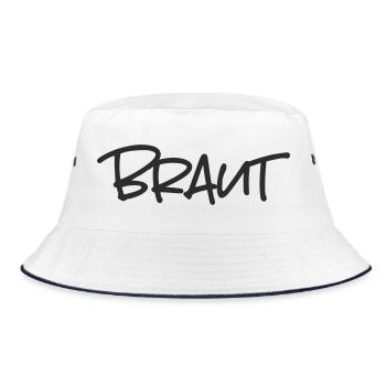 Braut Junggesellinnenabschied - Bucket Hat - Weiß/Navy - Vorne