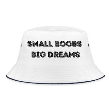 Kleine, große Träume - Bucket Hat - Weiß/Navy - Vorne