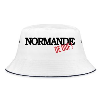 Normande de ouf (noir) - Bob - blanc/marine - Devant