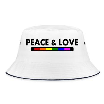 Peace and love - Bob - blanc/marine - Devant