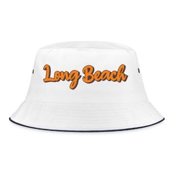 Script rétro de Long Beach - Bob - blanc/marine - Devant
