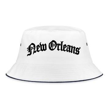 New Orleans - Bucket Hat - white/navy - Front