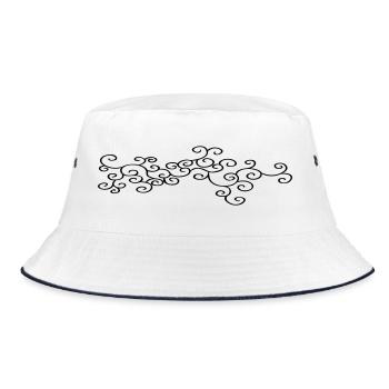 Ornament Jewelry (Vectorgraphic) - Bucket Hat - white/navy - Front