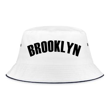 Brooklyn Shirt - Bucket Hat - white/navy - Front
