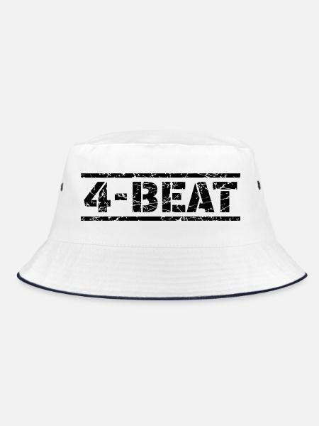 4 Beat - Bucket Hat - white/navy - Front