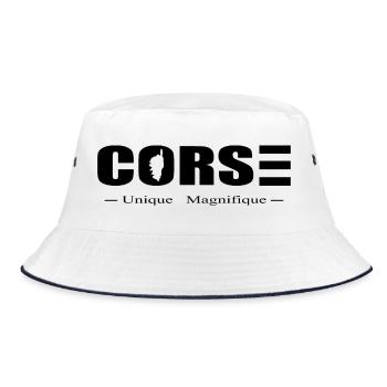 Korsisch - Bucket Hat - Weiß/Navy - Vorne