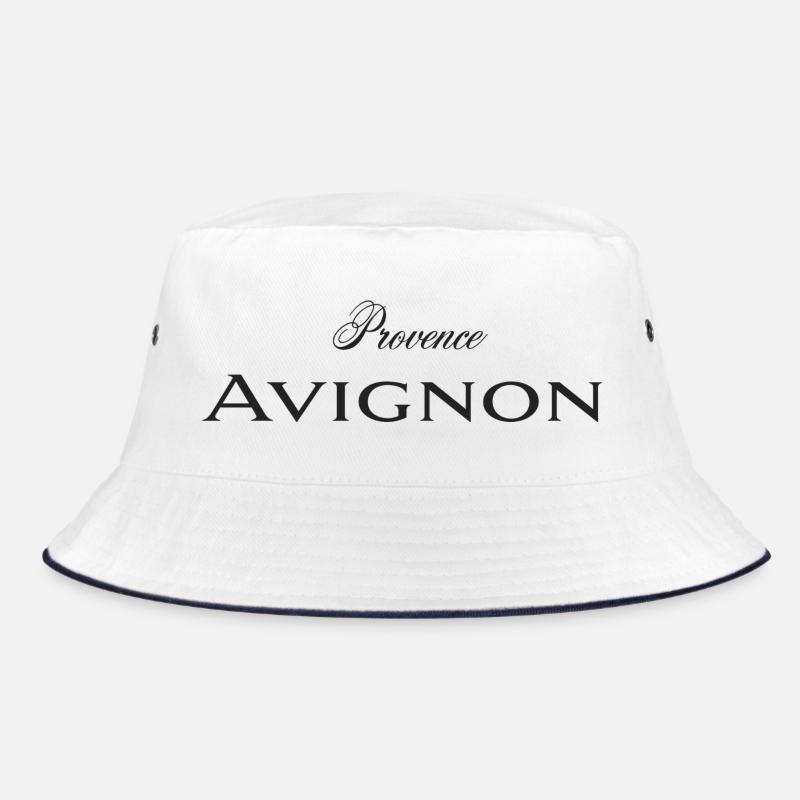Avignon - Bucket Hat - Weiß/Navy
