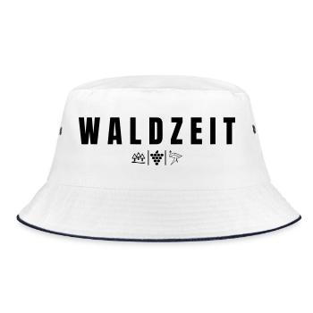 Waldzeit - Bucket Hat - Weiß/Navy - Vorne
