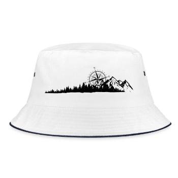 Please upload the design image - Bucket Hat - white/navy - Front
