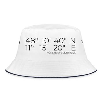 Coordinates Fürstenfeldbruck - Bucket Hat - white/navy - Front