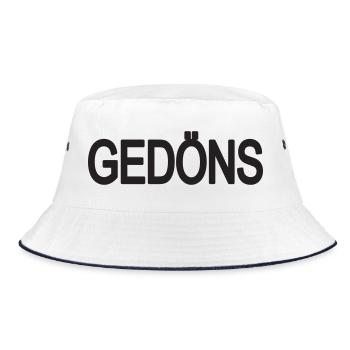GEDÖNS! Personalisierbar - Bucket Hat - Weiß/Navy - Vorne