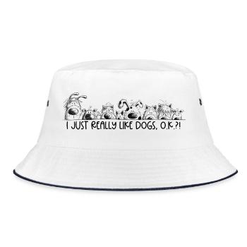Équipe de chiens heureux pour les amoureux des chiens Dicton de chien - Bob - blanc/marine - Devant