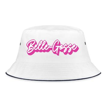 Beautiful Kid Script Pink - Bucket Hat - white/navy - Front