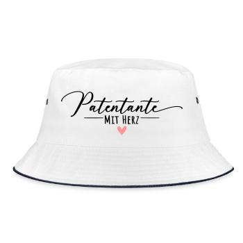 Godmother with a heart - Bucket Hat - white/navy - Front