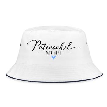 Godfather with a heart - Bucket Hat - white/navy - Front
