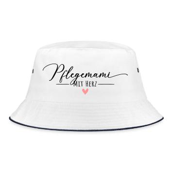 Foster mom with heart Foster mom - Bucket Hat - white/navy - Front