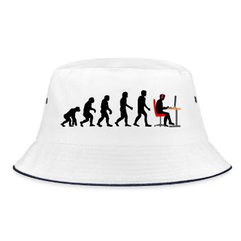 Gamer Evolution 2 - Bucket Hat - Weiß/Navy - Vorne