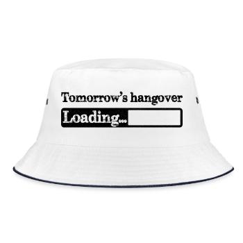 Tomorrow's hangover loading - Bucket Hat - white/navy - Front