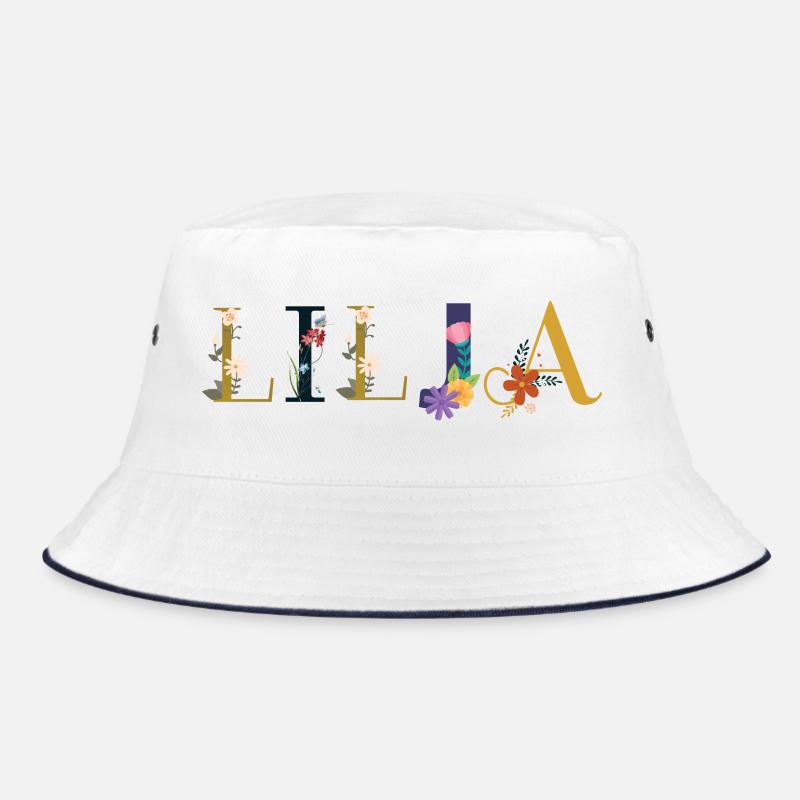 Le nom de LILJA décoré de fleurs Bob