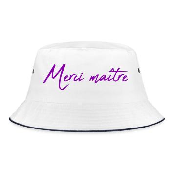 MASTER. MASTER. THANK YOU. THANK YOU, MASTER. MASTER - Bucket Hat - white/navy - Front