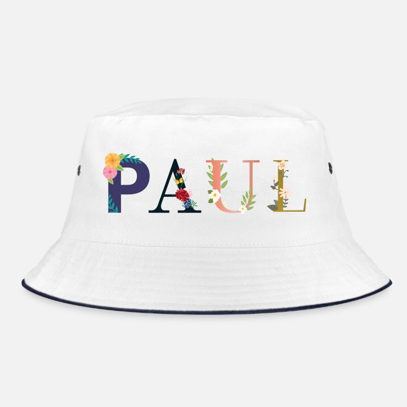PAUL Name mit Blumen geschmückt Bucket Hat