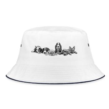 Canine - Bucket Hat - white/navy - Front