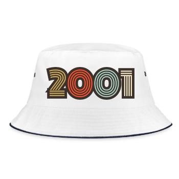 2001 rétro vintage - Bob - blanc/marine - Devant