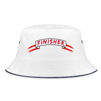 FINISHER RUN Banderole Austria - Bucket Hat - Weiß/Navy - Vorne