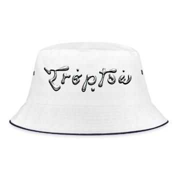 Treptow Liquid Chrome Typography - Bucket Hat - white/navy - Front