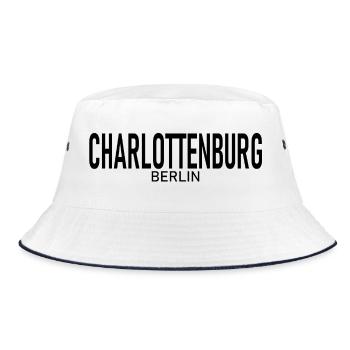 Charlottenburg - Berlin - District - Germany - Bucket Hat - white/navy - Front