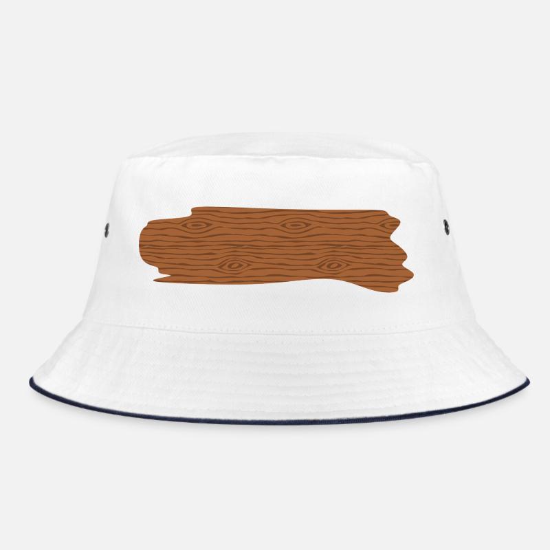 Rustic Woodgrain Pattern T-Shirt Design Bucket Hat
