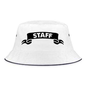 Staff - Bucket Hat - white/navy - Front