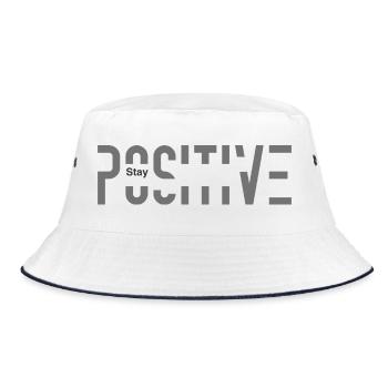 Restez positif - Bob - blanc/marine - Devant