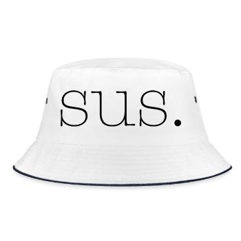 sus - Bucket Hat - white/navy - Front