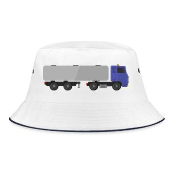 Tanker truck - Bucket Hat - white/navy - Front