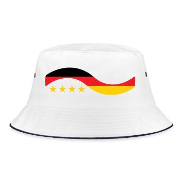 German Flag - Germany - Bucket Hat - white/navy - Front
