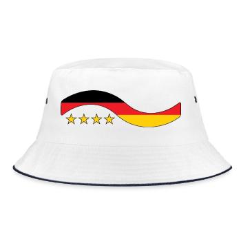 German Flag - Germany - Bucket Hat - white/navy - Front