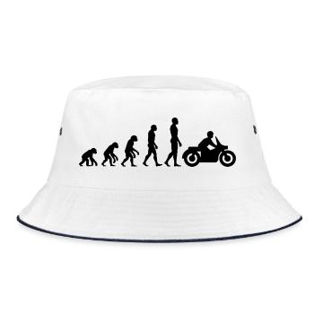ÉVOLUTION : DE SINGE À MOTARD ! - Bob - blanc/marine - Devant
