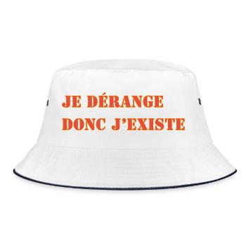 JE DÉRANGE DONC J’EXISTE - Bob - blanc/marine - Devant