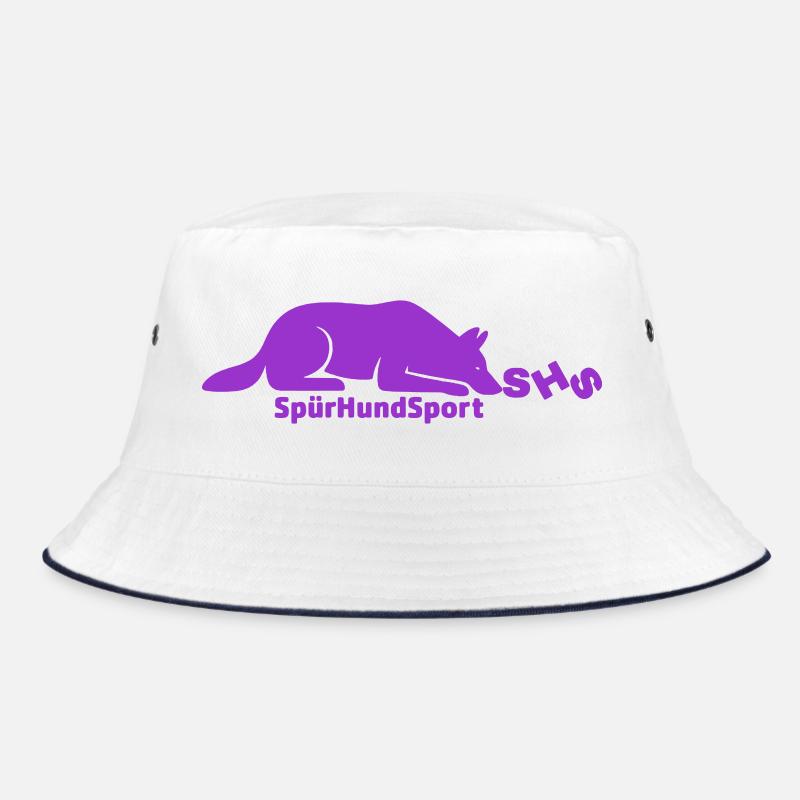 SHS Logo lila - Bucket Hat - Weiß/Navy