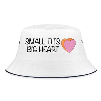 Small T*ts Big Heart - Bucket Hat - white/navy - Front